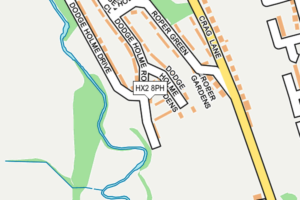 HX2 8PH map - OS OpenMap – Local (Ordnance Survey) HX2 8PH map - OS OpenMap – Local (Ordnance Survey)