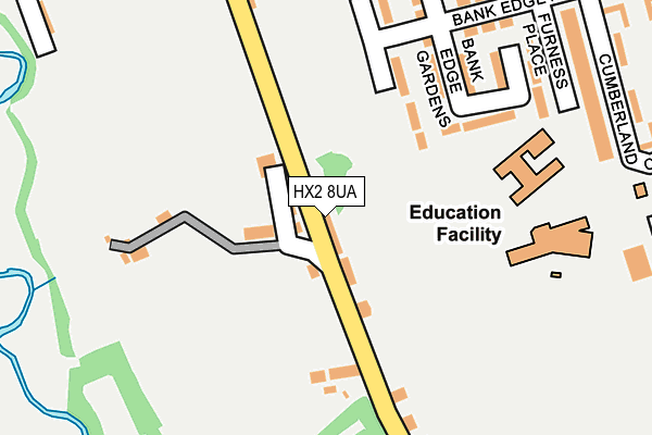 HX2 8UA map - OS OpenMap – Local (Ordnance Survey)