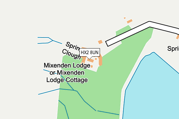 HX2 8UN map - OS OpenMap – Local (Ordnance Survey)
