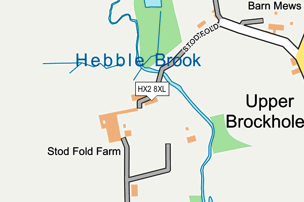 HX2 8XL map - OS OpenMap – Local (Ordnance Survey)