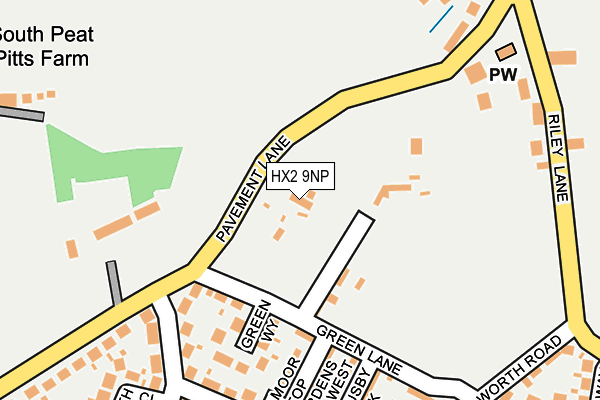 HX2 9NP map - OS OpenMap – Local (Ordnance Survey) HX2 9NP map - OS OpenMap – Local (Ordnance Survey)