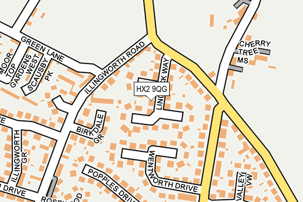 HX2 9QG map - OS OpenMap – Local (Ordnance Survey) HX2 9QG map - OS OpenMap – Local (Ordnance Survey)