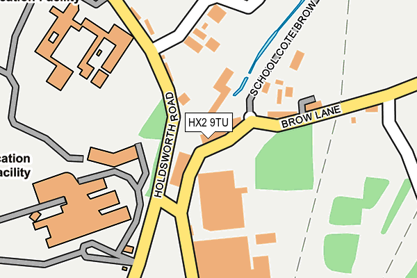 HX2 9TU map - OS OpenMap – Local (Ordnance Survey) HX2 9TU map - OS OpenMap – Local (Ordnance Survey)