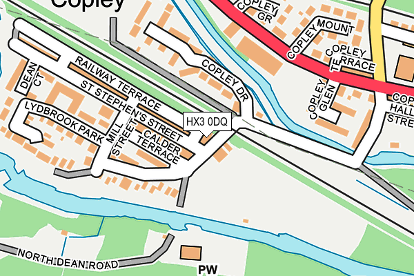 HX3 0DQ map - OS OpenMap – Local (Ordnance Survey) HX3 0DQ map - OS OpenMap – Local (Ordnance Survey)
