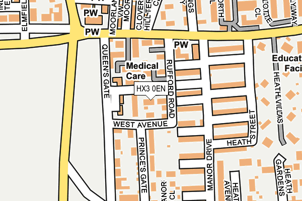 HX3 0EN map - OS OpenMap – Local (Ordnance Survey)
