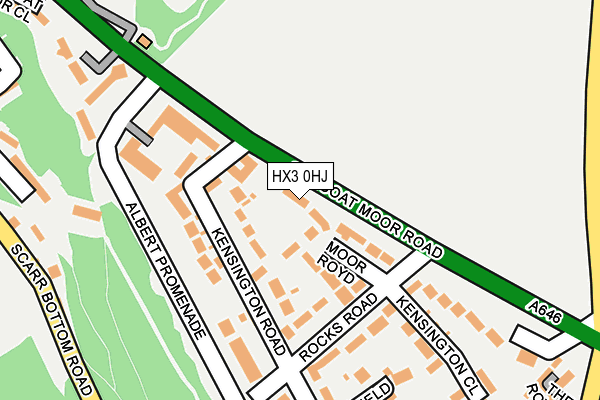 HX3 0HJ map - OS OpenMap – Local (Ordnance Survey) HX3 0HJ map - OS OpenMap – Local (Ordnance Survey)