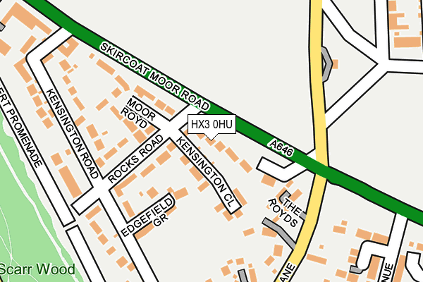 HX3 0HU map - OS OpenMap – Local (Ordnance Survey) HX3 0HU map - OS OpenMap – Local (Ordnance Survey)