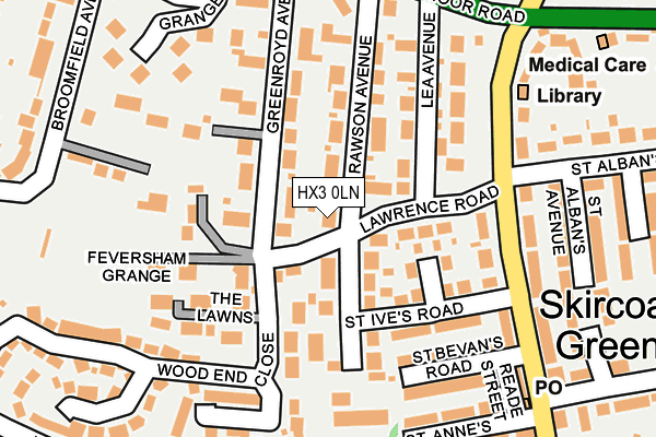 HX3 0LN map - OS OpenMap – Local (Ordnance Survey) HX3 0LN map - OS OpenMap – Local (Ordnance Survey)