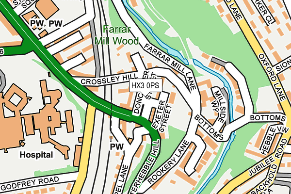 HX3 0PS map - OS OpenMap – Local (Ordnance Survey) HX3 0PS map - OS OpenMap – Local (Ordnance Survey)