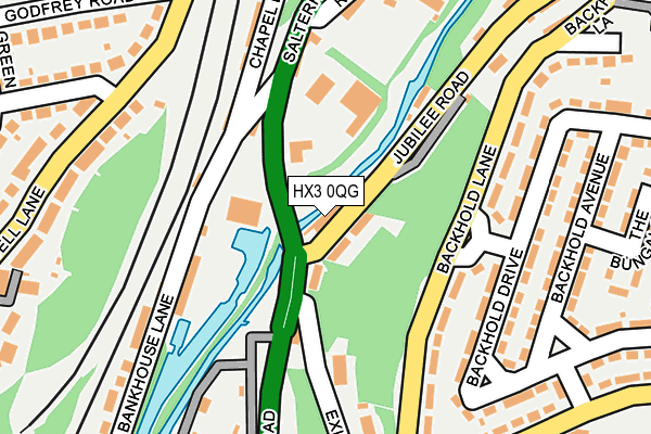 HX3 0QG map - OS OpenMap – Local (Ordnance Survey) HX3 0QG map - OS OpenMap – Local (Ordnance Survey)