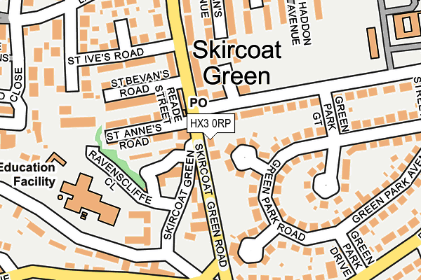 HX3 0RP map - OS OpenMap – Local (Ordnance Survey) HX3 0RP map - OS OpenMap – Local (Ordnance Survey)