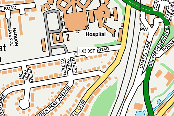 HX3 0ST map - OS OpenMap – Local (Ordnance Survey) HX3 0ST map - OS OpenMap – Local (Ordnance Survey)
