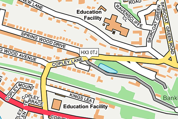 HX3 0TJ map - OS OpenMap – Local (Ordnance Survey) HX3 0TJ map - OS OpenMap – Local (Ordnance Survey)