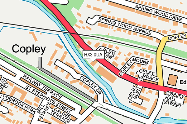 HX3 0UA map - OS OpenMap – Local (Ordnance Survey) HX3 0UA map - OS OpenMap – Local (Ordnance Survey)