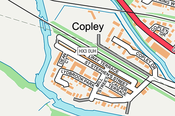 HX3 0UH map - OS OpenMap – Local (Ordnance Survey) HX3 0UH map - OS OpenMap – Local (Ordnance Survey)