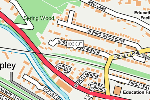 HX3 0UT map - OS OpenMap – Local (Ordnance Survey) HX3 0UT map - OS OpenMap – Local (Ordnance Survey)