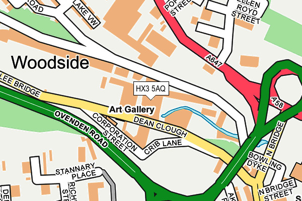 HX3 5AQ map - OS OpenMap – Local (Ordnance Survey) HX3 5AQ map - OS OpenMap – Local (Ordnance Survey)