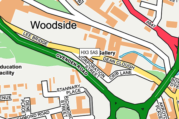 HX3 5AS map - OS OpenMap – Local (Ordnance Survey) HX3 5AS map - OS OpenMap – Local (Ordnance Survey)