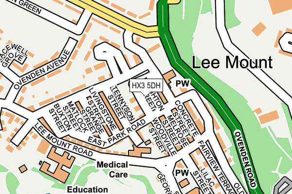 HX3 5DH map - OS OpenMap – Local (Ordnance Survey) HX3 5DH map - OS OpenMap – Local (Ordnance Survey)