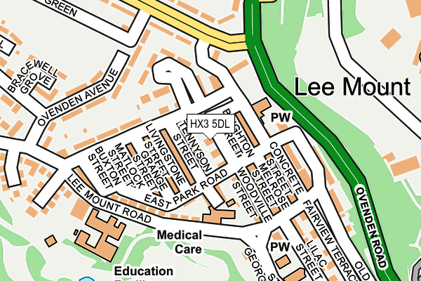 HX3 5DL map - OS OpenMap – Local (Ordnance Survey) HX3 5DL map - OS OpenMap – Local (Ordnance Survey)