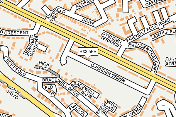 HX3 5ER map - OS OpenMap – Local (Ordnance Survey) HX3 5ER map - OS OpenMap – Local (Ordnance Survey)