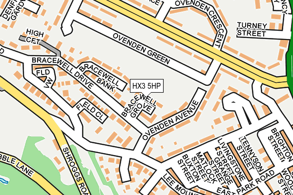 HX3 5HP map - OS OpenMap – Local (Ordnance Survey) HX3 5HP map - OS OpenMap – Local (Ordnance Survey)