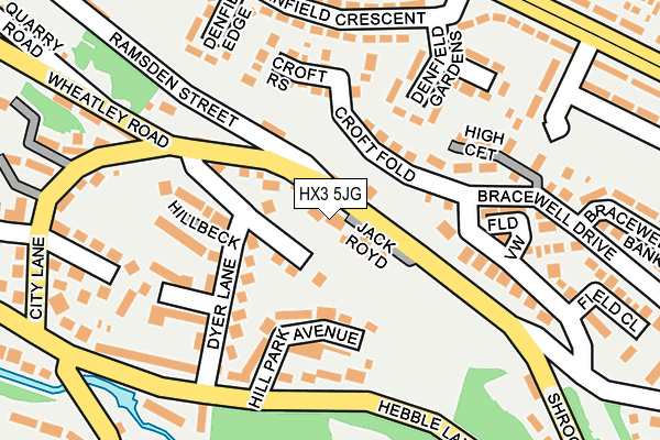 HX3 5JG map - OS OpenMap – Local (Ordnance Survey) HX3 5JG map - OS OpenMap – Local (Ordnance Survey)