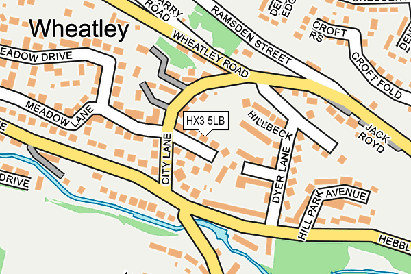 HX3 5LB map - OS OpenMap – Local (Ordnance Survey) HX3 5LB map - OS OpenMap – Local (Ordnance Survey)