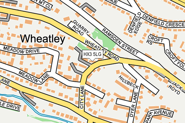 HX3 5LG map - OS OpenMap – Local (Ordnance Survey) HX3 5LG map - OS OpenMap – Local (Ordnance Survey)
