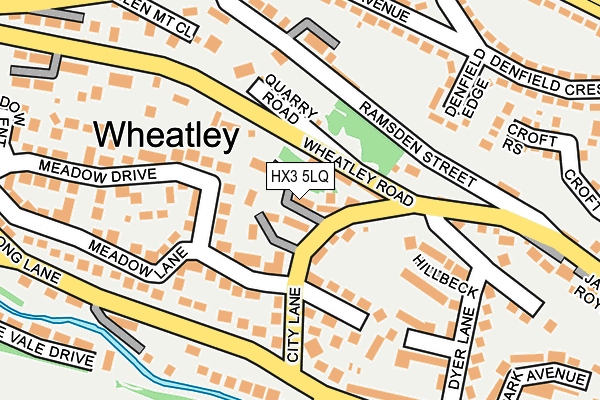 HX3 5LQ map - OS OpenMap – Local (Ordnance Survey)