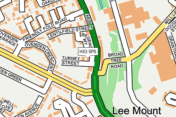 HX3 5PS map - OS OpenMap – Local (Ordnance Survey) HX3 5PS map - OS OpenMap – Local (Ordnance Survey)