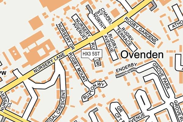 HX3 5ST map - OS OpenMap – Local (Ordnance Survey) HX3 5ST map - OS OpenMap – Local (Ordnance Survey)