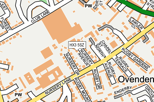 HX3 5SZ map - OS OpenMap – Local (Ordnance Survey) HX3 5SZ map - OS OpenMap – Local (Ordnance Survey)