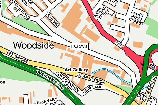 HX3 5WB map - OS OpenMap – Local (Ordnance Survey) HX3 5WB map - OS OpenMap – Local (Ordnance Survey)