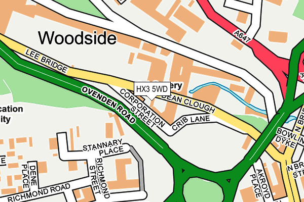 HX3 5WD map - OS OpenMap – Local (Ordnance Survey) HX3 5WD map - OS OpenMap – Local (Ordnance Survey)
