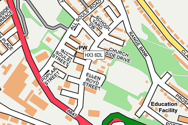 HX3 6DL map - OS OpenMap – Local (Ordnance Survey) HX3 6DL map - OS OpenMap – Local (Ordnance Survey)