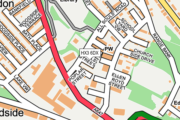HX3 6DX map - OS OpenMap – Local (Ordnance Survey) HX3 6DX map - OS OpenMap – Local (Ordnance Survey)