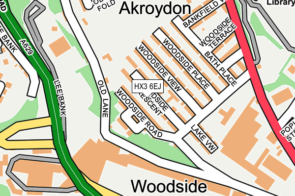 HX3 6EJ map - OS OpenMap – Local (Ordnance Survey) HX3 6EJ map - OS OpenMap – Local (Ordnance Survey)