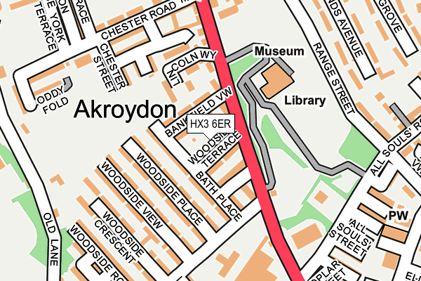 HX3 6ER map - OS OpenMap – Local (Ordnance Survey) HX3 6ER map - OS OpenMap – Local (Ordnance Survey)