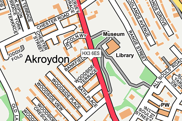 HX3 6ES map - OS OpenMap – Local (Ordnance Survey) HX3 6ES map - OS OpenMap – Local (Ordnance Survey)