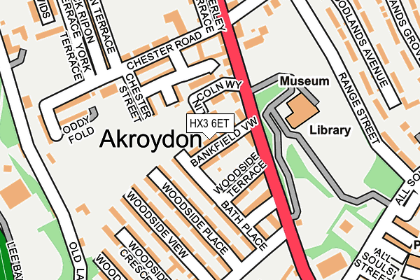 HX3 6ET map - OS OpenMap – Local (Ordnance Survey) HX3 6ET map - OS OpenMap – Local (Ordnance Survey)