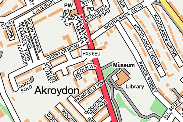 HX3 6EU map - OS OpenMap – Local (Ordnance Survey) HX3 6EU map - OS OpenMap – Local (Ordnance Survey)