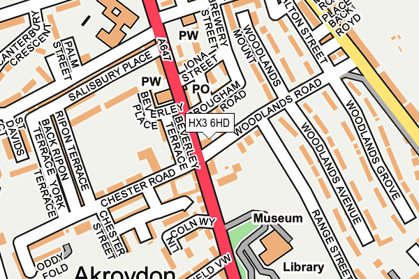 HX3 6HD map - OS OpenMap – Local (Ordnance Survey) HX3 6HD map - OS OpenMap – Local (Ordnance Survey)