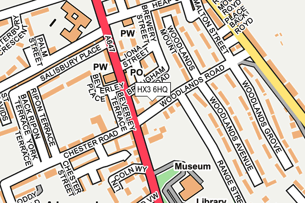 HX3 6HQ map - OS OpenMap – Local (Ordnance Survey) HX3 6HQ map - OS OpenMap – Local (Ordnance Survey)