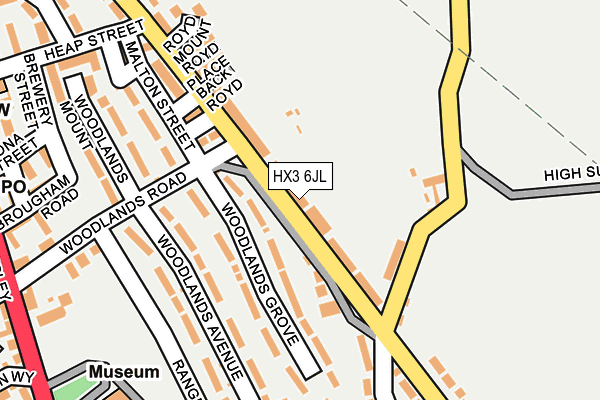 HX3 6JL map - OS OpenMap – Local (Ordnance Survey) HX3 6JL map - OS OpenMap – Local (Ordnance Survey)