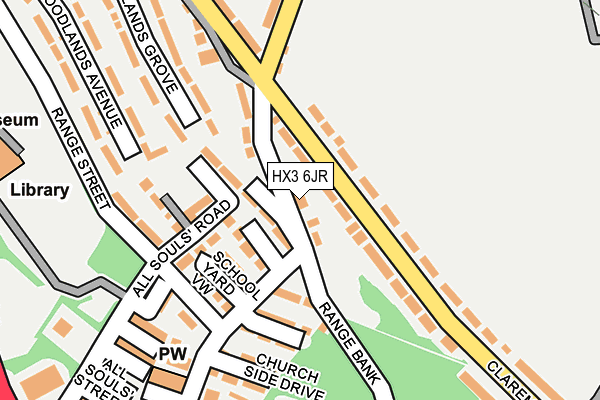 HX3 6JR map - OS OpenMap – Local (Ordnance Survey) HX3 6JR map - OS OpenMap – Local (Ordnance Survey)