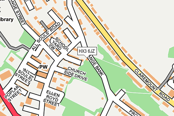 HX3 6JZ map - OS OpenMap – Local (Ordnance Survey) HX3 6JZ map - OS OpenMap – Local (Ordnance Survey)
