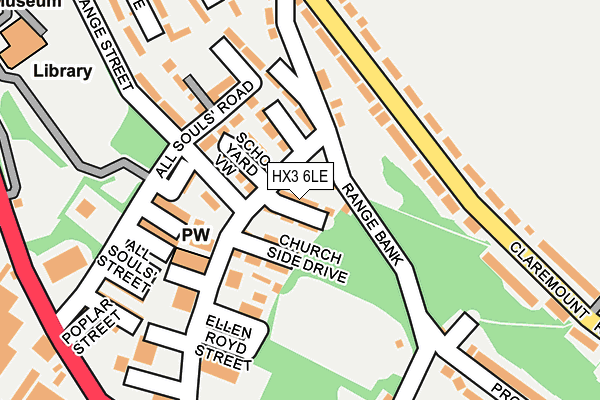 HX3 6LE map - OS OpenMap – Local (Ordnance Survey) HX3 6LE map - OS OpenMap – Local (Ordnance Survey)