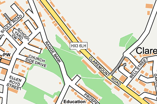 HX3 6LH map - OS OpenMap – Local (Ordnance Survey) HX3 6LH map - OS OpenMap – Local (Ordnance Survey)
