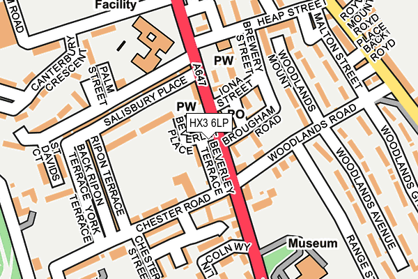 HX3 6LP map - OS OpenMap – Local (Ordnance Survey) HX3 6LP map - OS OpenMap – Local (Ordnance Survey)